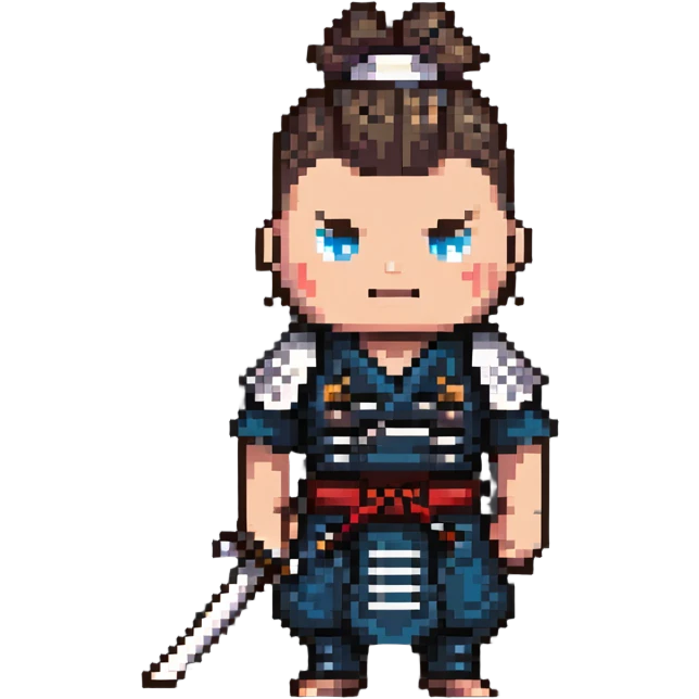 Samurai with topknot emoji