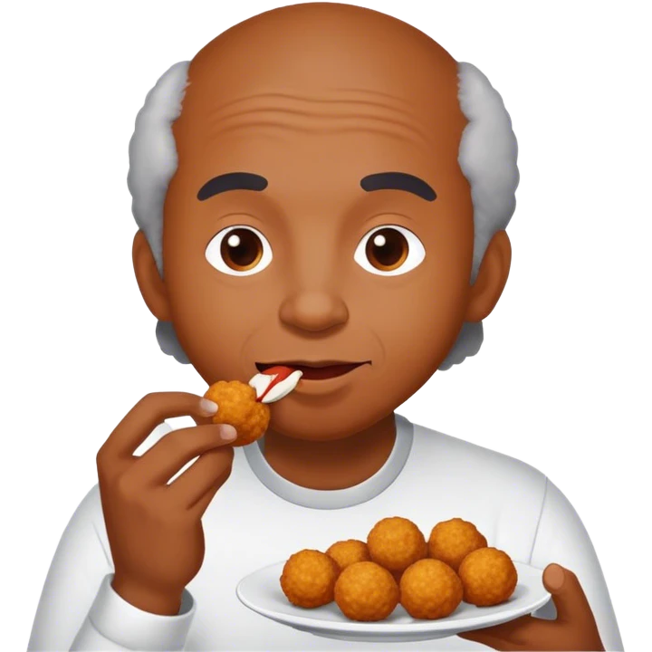 Bob rose eating a chicken balls emoji