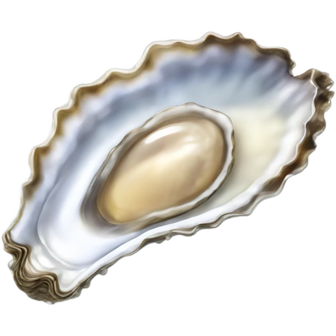 Wet oyster with water dripping  emoji