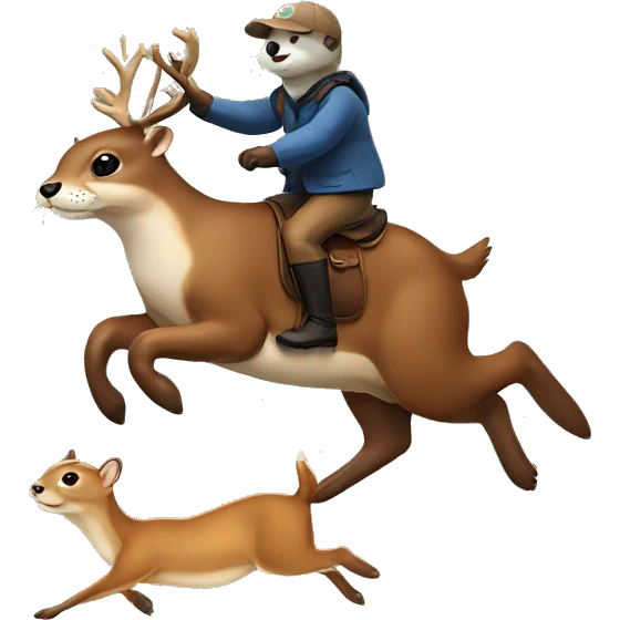 Otter riding a deer emoji