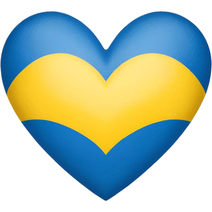 bandera de ucrania con forma de corazón emoji