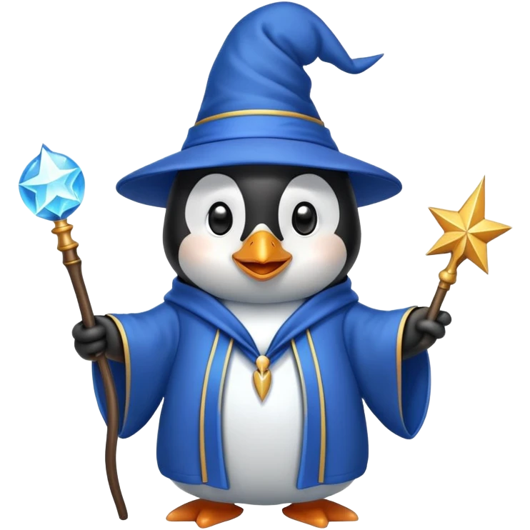 Penguin Wizard emoji