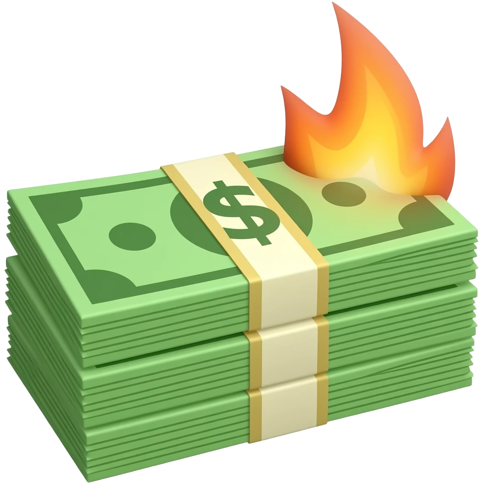 money burning emoji
