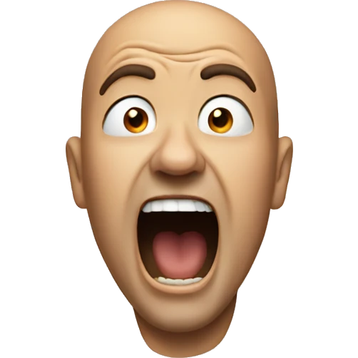 a man screaming emoji