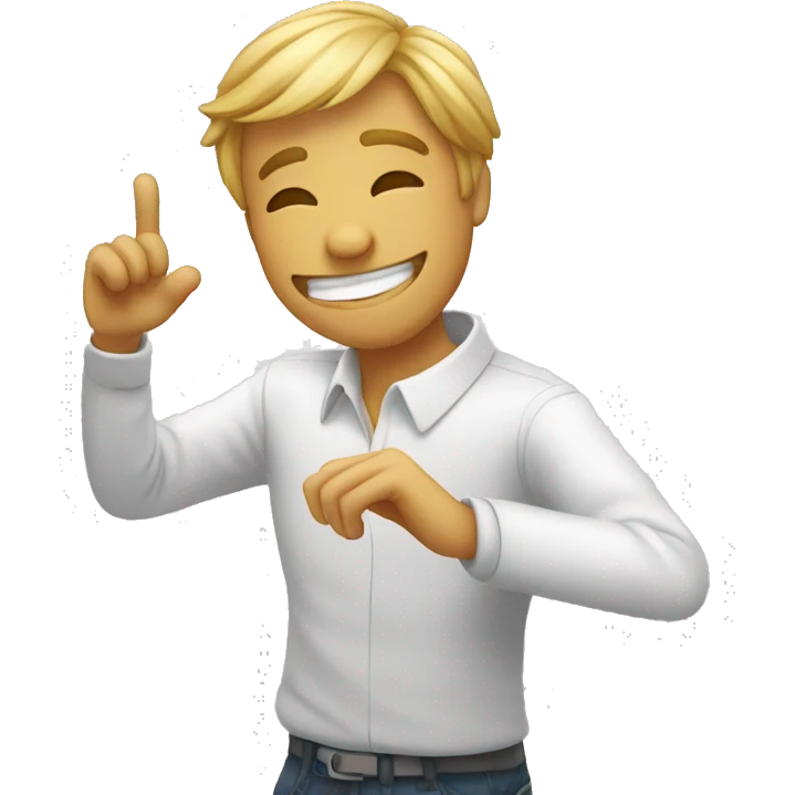 uomo che fa la dab emoji