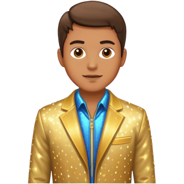 man with sparkling jacket emoji