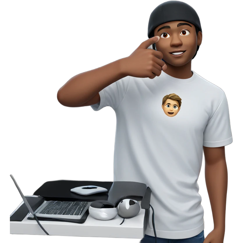 casual boy in white shirt emoji