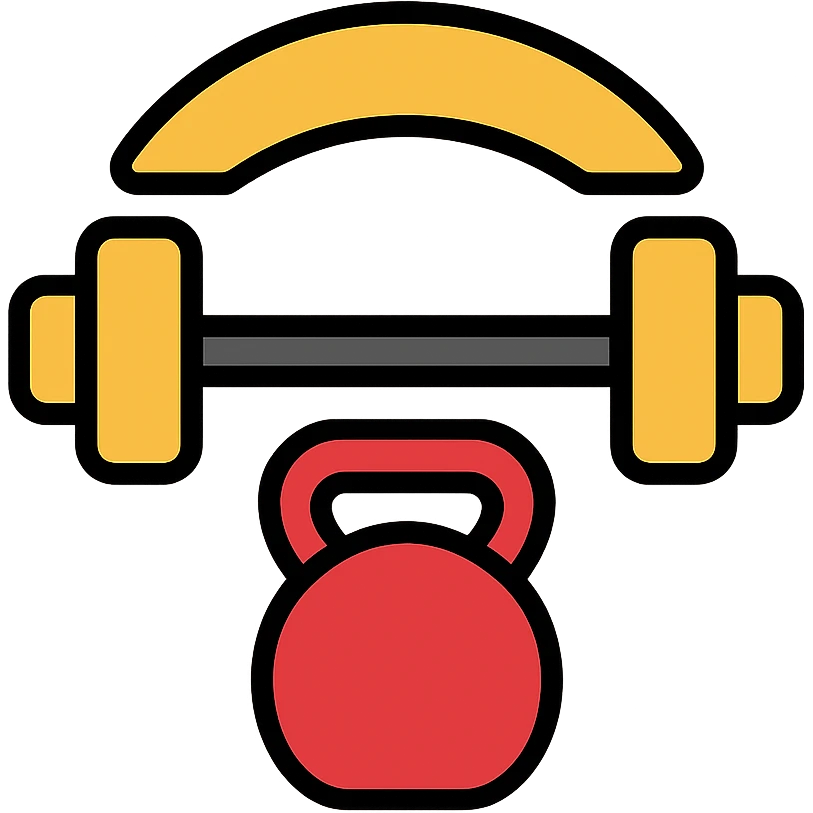 gold and black outlined icon representing Gym for Instagram emoji