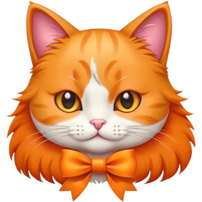 Cat wearing a bow  emoji