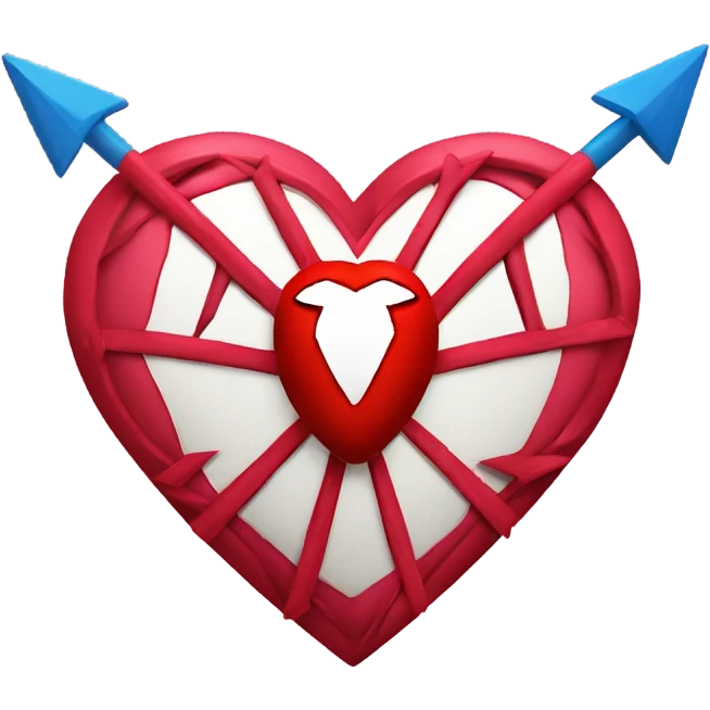 Spiderman heart with arrows in it emoji