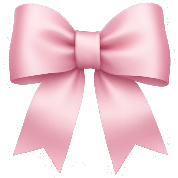light pink ribbon bow emoji