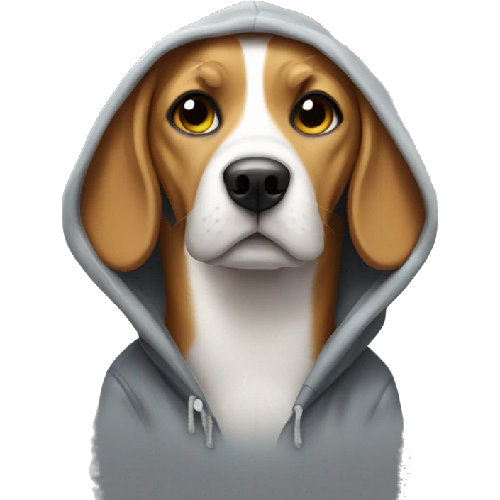Beagle wearing a hoodie  emoji