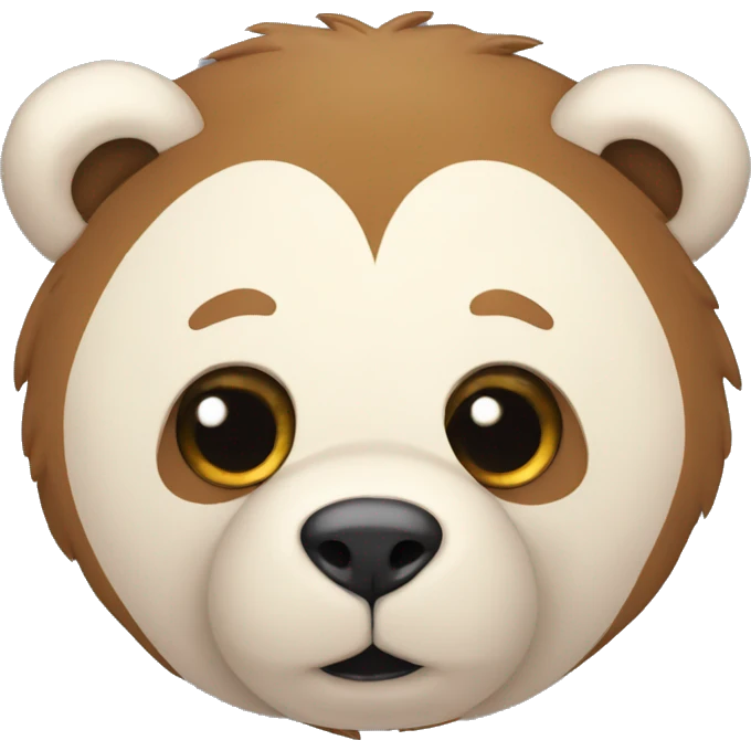 Un ours en peluche endormi serrant un cœur dans ses bras emoji