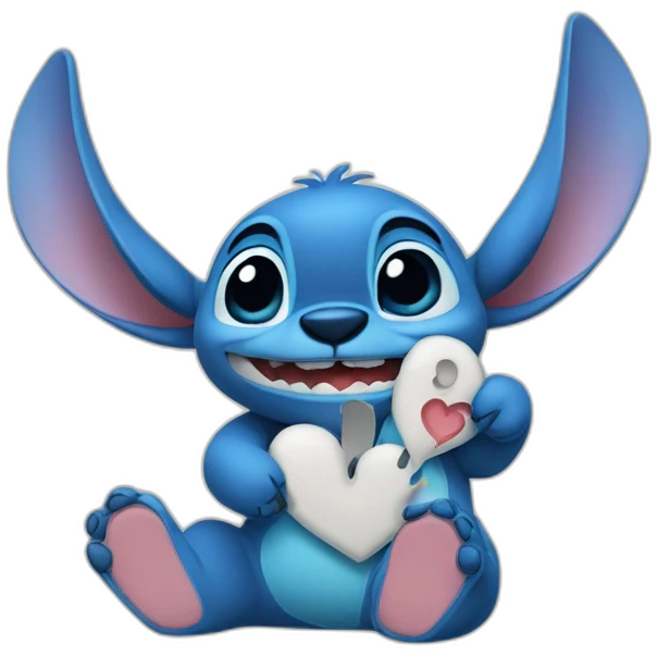 Stitch-bleu-assis-en-fesant-un-coeur-avec-ses-mains emoji