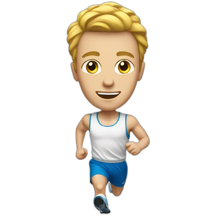 White man runner emoji
