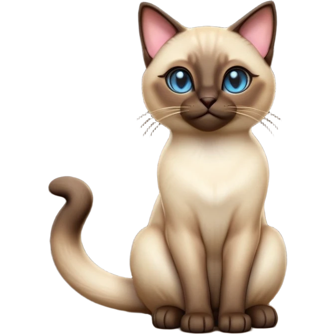 cinematic-[siamese cat]-realistic-full-body-sitting-emoji,-tail-curled-playfully-around-its-paws,-head-tilted-dramatically,-sleek-[siamese]-fur,-simplified-yet-realistic-focused-features,-highly-detailed,-glowing-with-an-almost-sarcastic-glow emoji