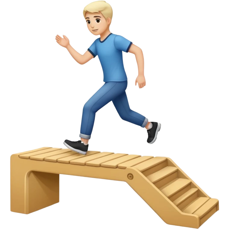 stepping up onto and down from a platform emoji