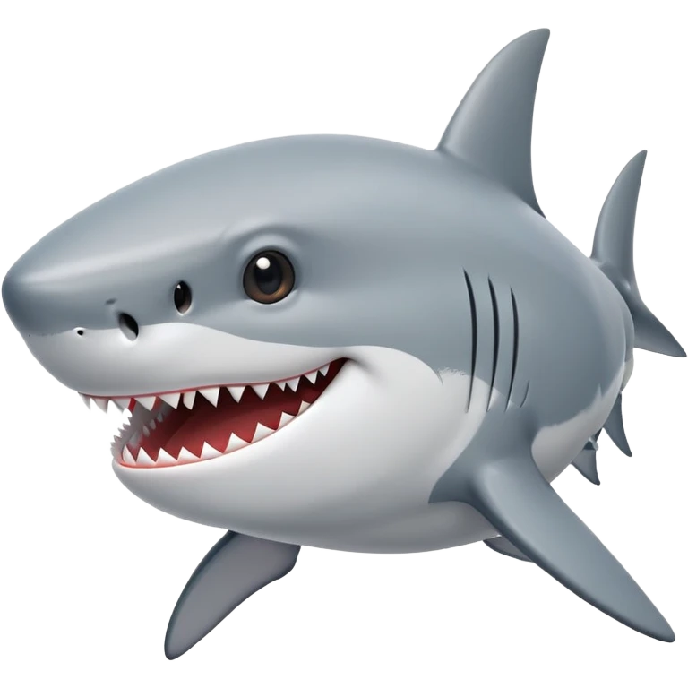 shark with cute expression emoji