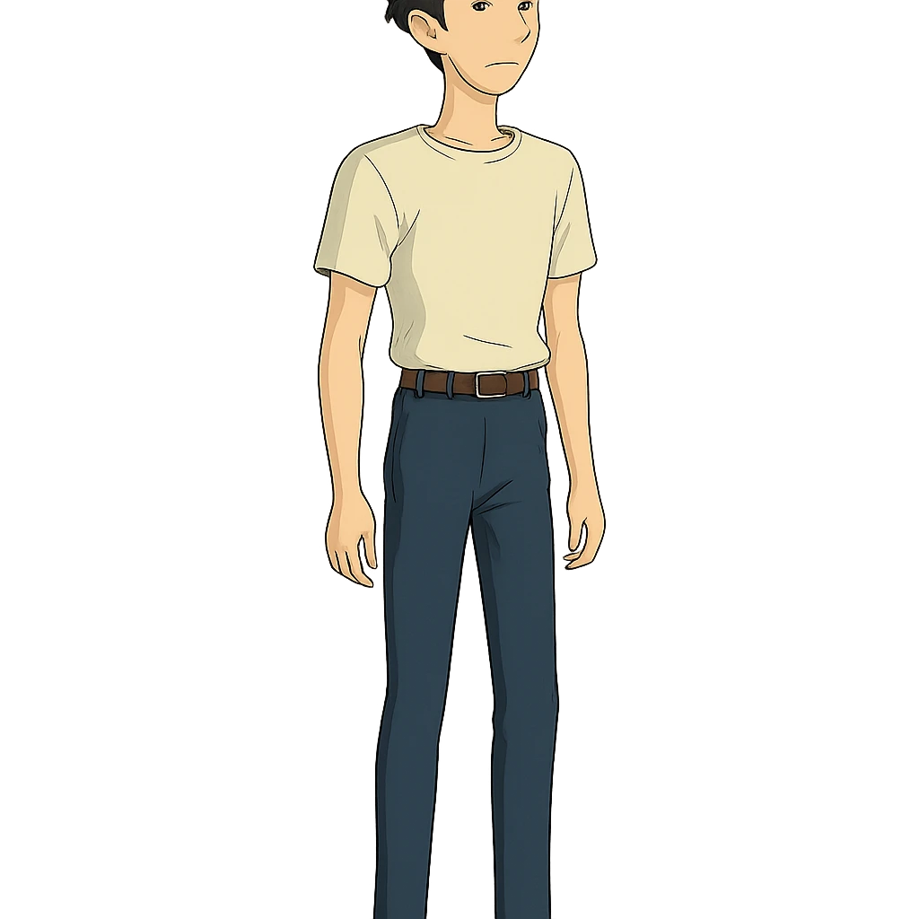 slim ectomorph male body type, standing emoji