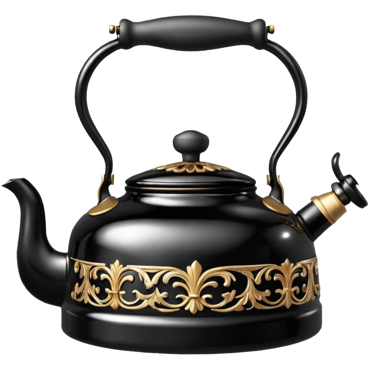 black vintage kettle emoji