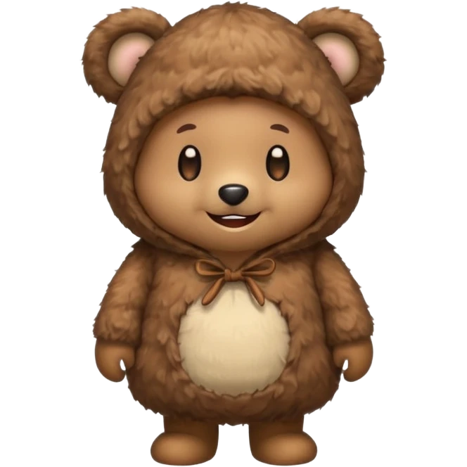 Mushroom dressed in a bear emoji