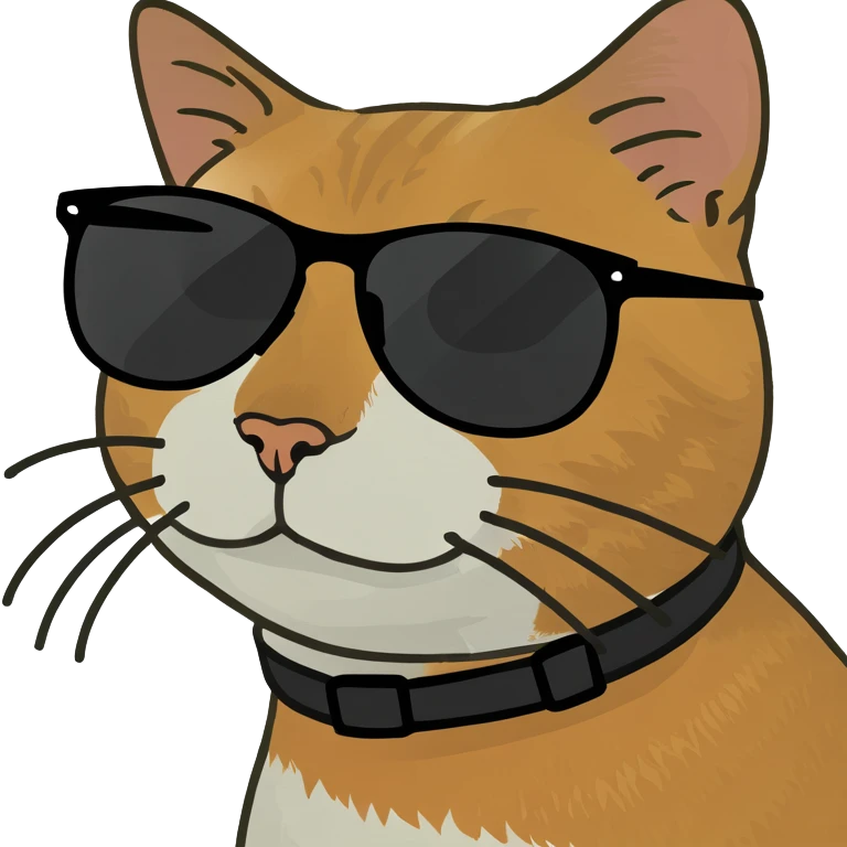 Cat with sunglasses emoji