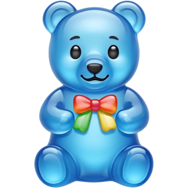 Gummy bear (blue multicolor)  emoji