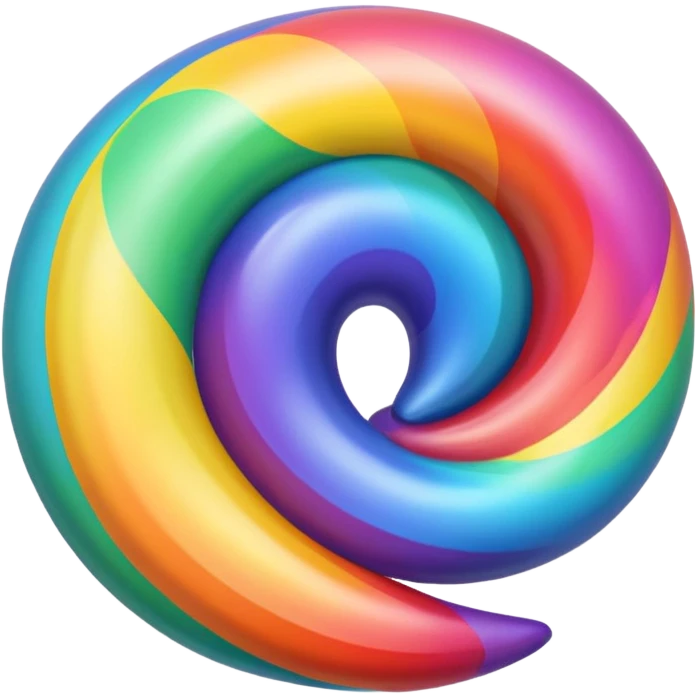 soft flowing swirl of rainbow colors emoji