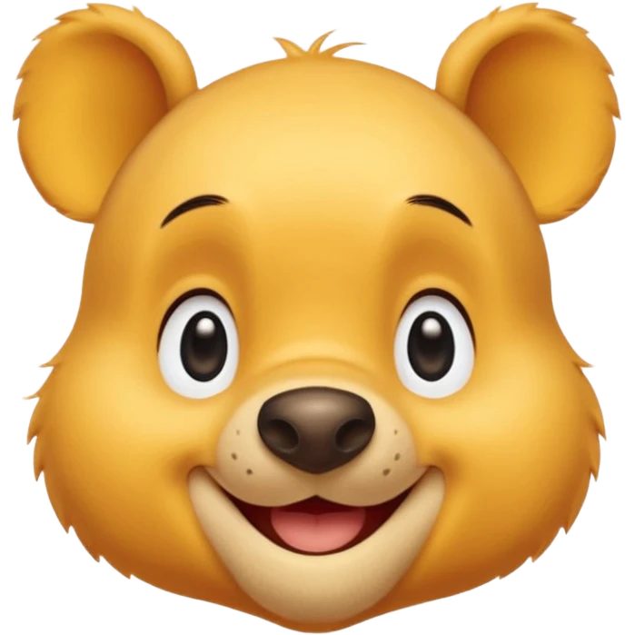 winnie the pooh from Disney without t shirt emoji