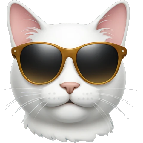Cat with sunglasses emoji