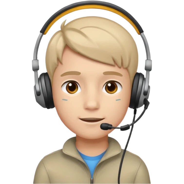 Boy with headset emoji
