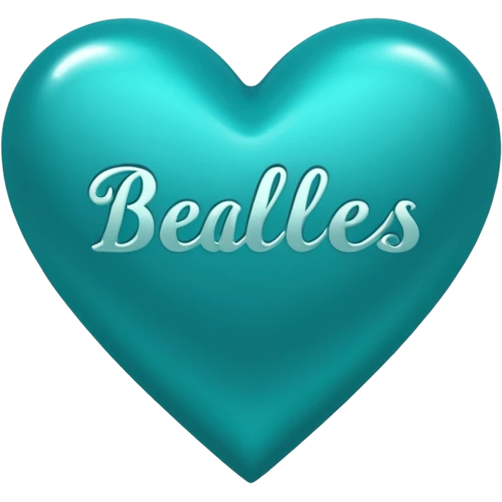 Teal heart with Belles wording emoji