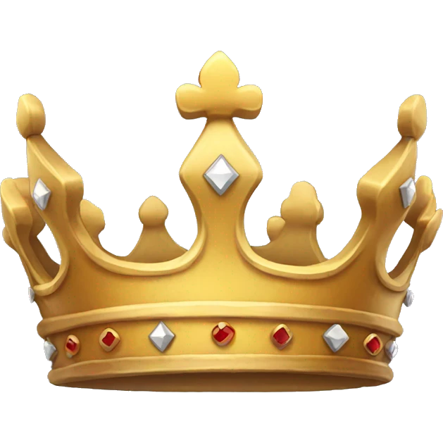a king crown which has a ribbon beautifully hanging. crown is tall and quirky emoji