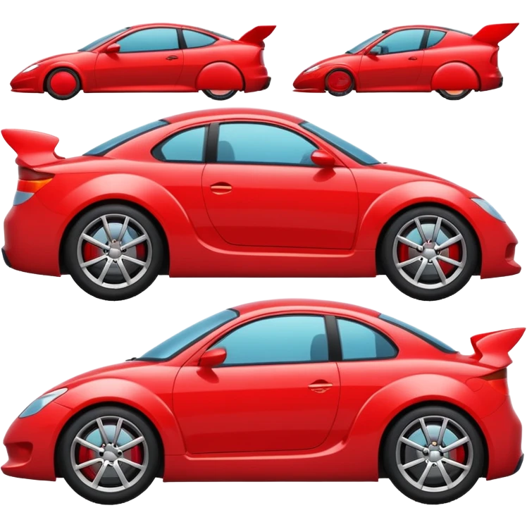 Car spoiler in red color emoji