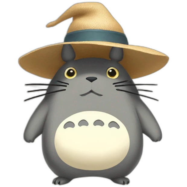 totoro with hat emoji