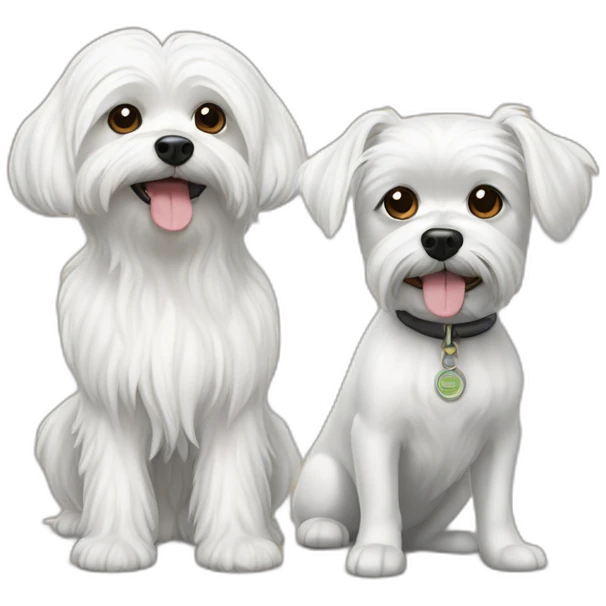 Maltese dog and york emoji