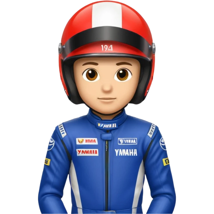 yamaha motor racer with helmet emoji
