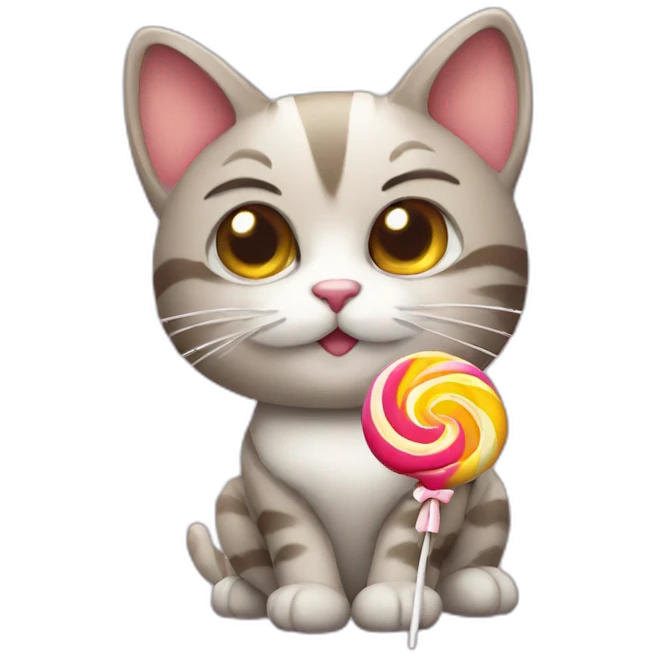 Cat with lollipop emoji