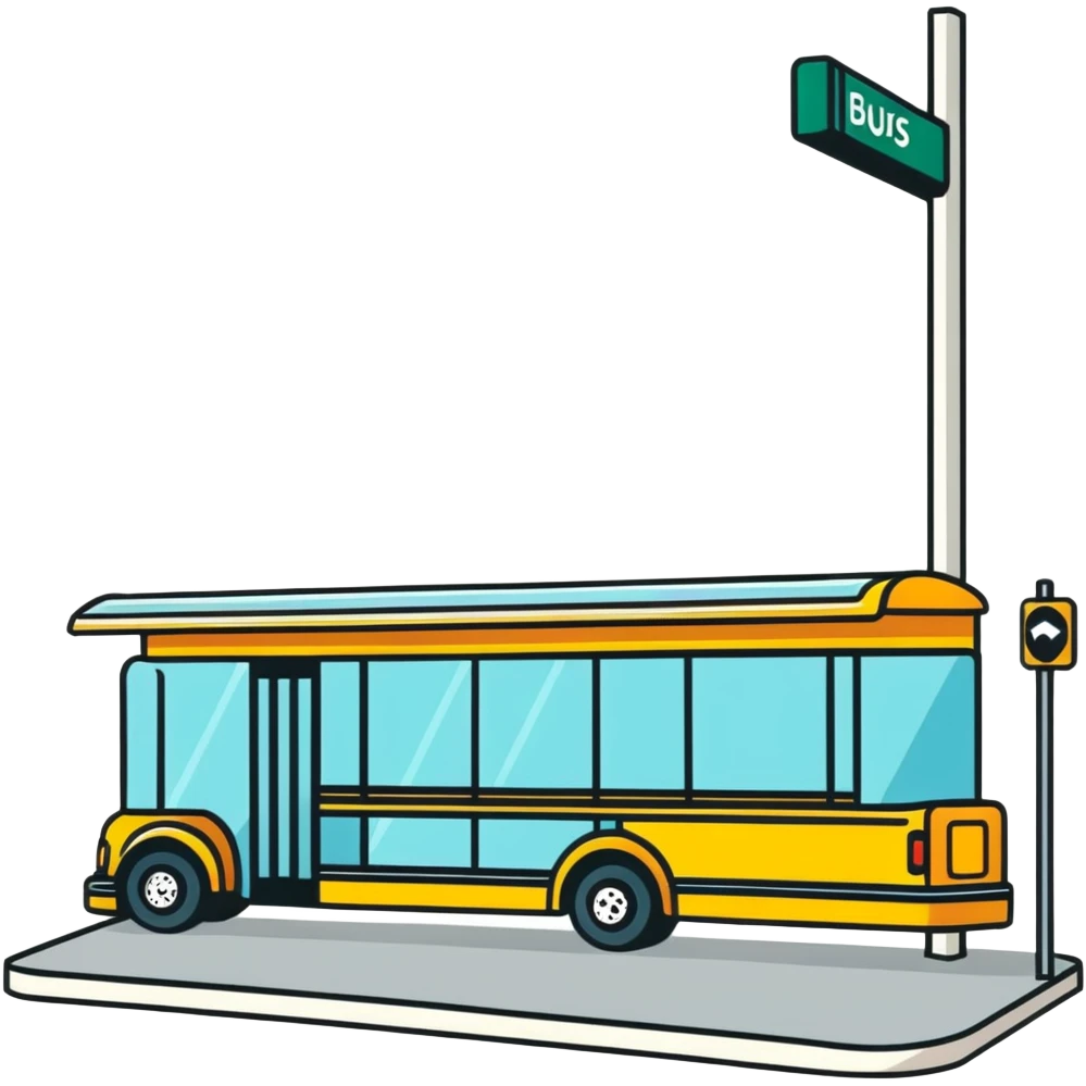group of people standing at a bus stop emoji