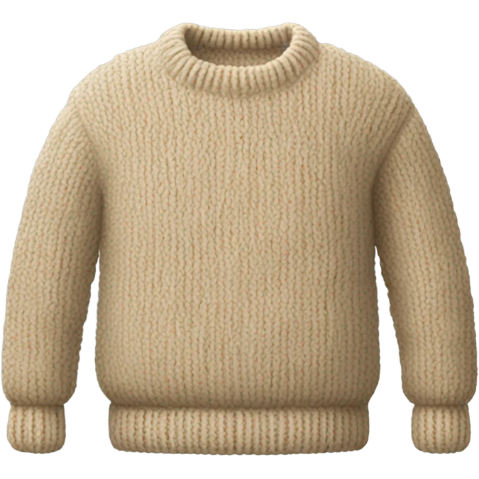 Beige loosely knitted sweater emoji