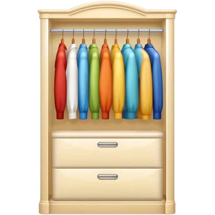 Glossy cream PVC closet emoji