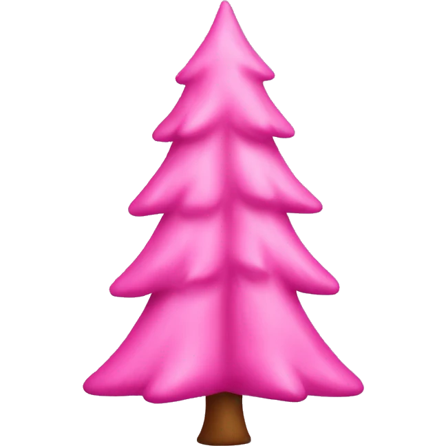 Pink Christmas tree with small trunk  emoji
