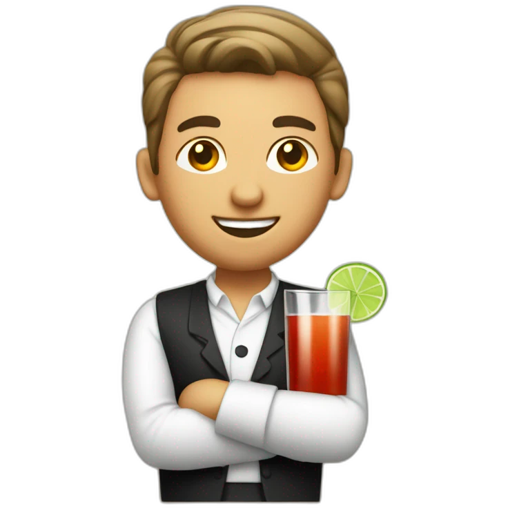 Mixologist bar tender shake cocktail emoji