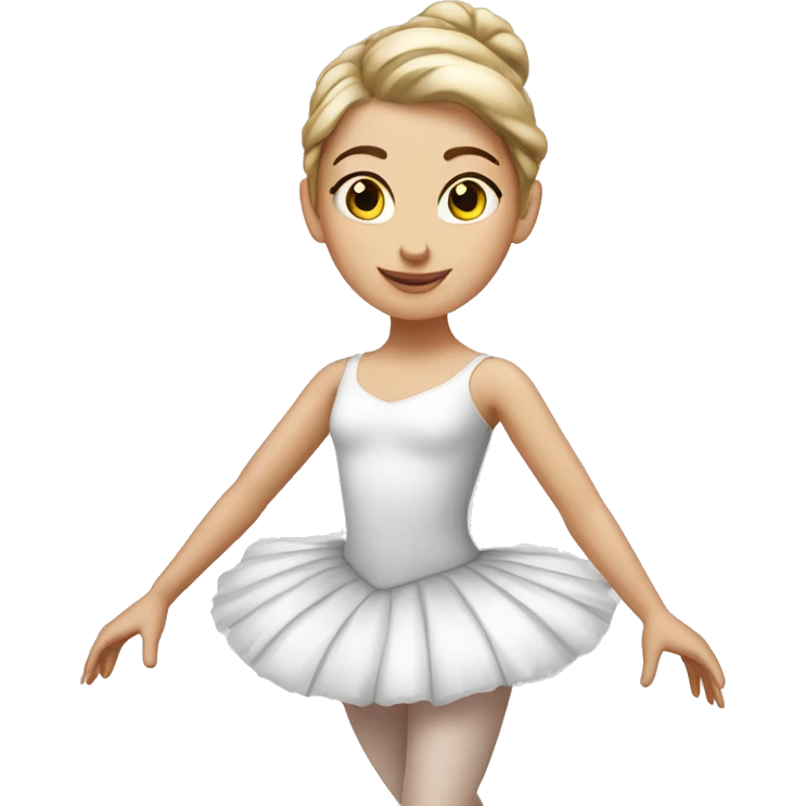 White girl ballerina posing  emoji