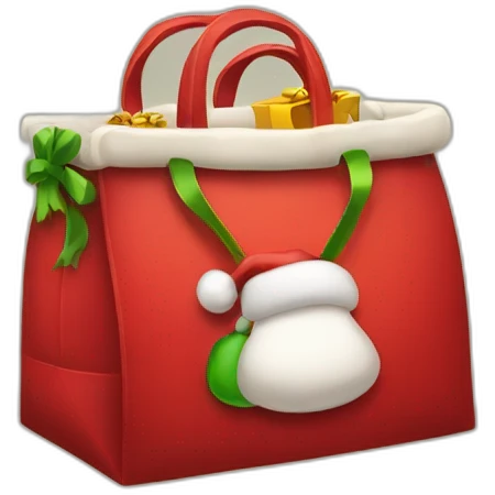 santa's bag with gifts emoji