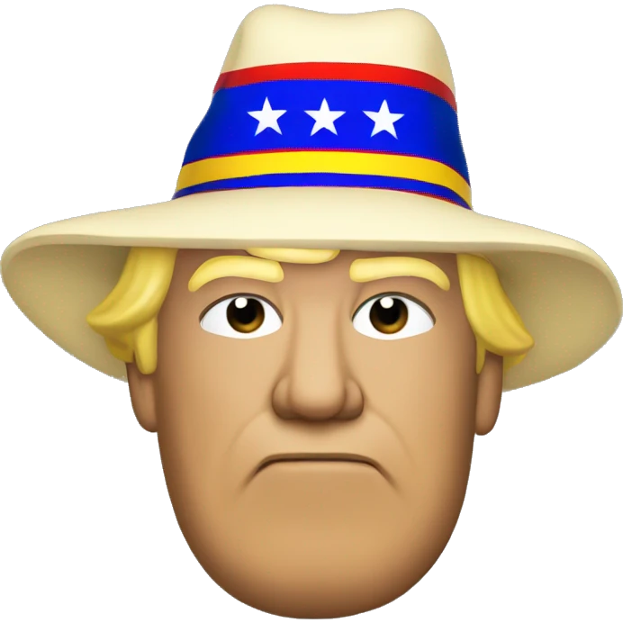 Trump with Romania hat emoji