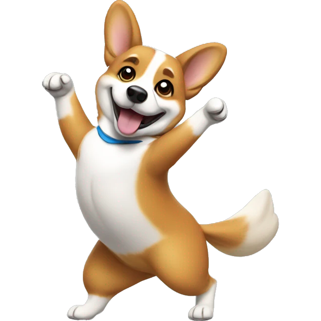 Dancing corgi emoji