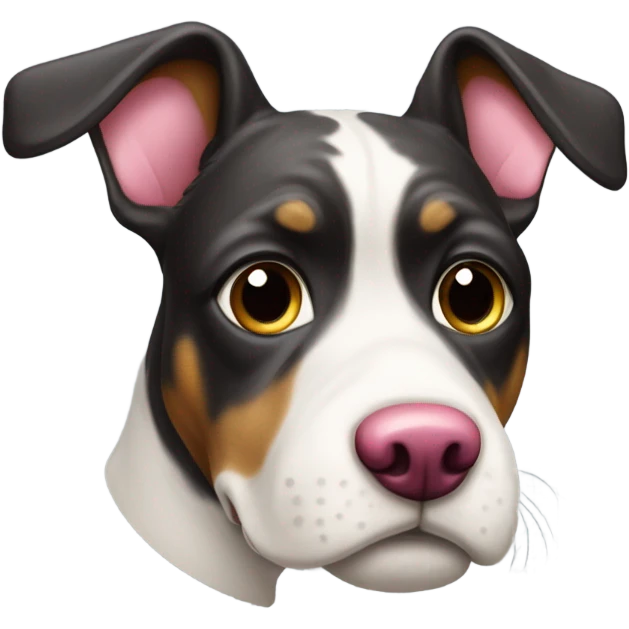 Swiss dog with a little pink heart on a nose emoji