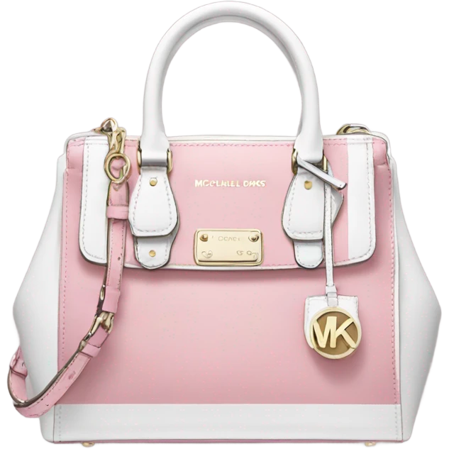 Pink and white Michael Kors purse realistic emoji
