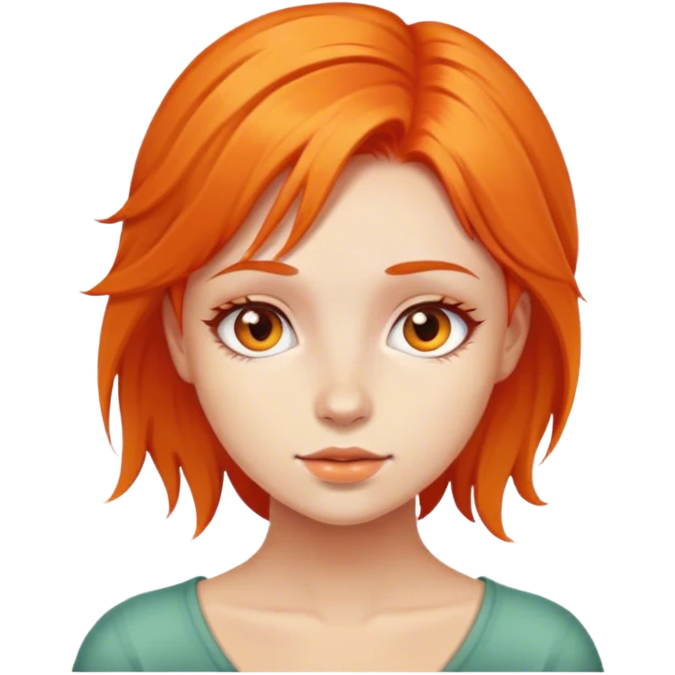 girl with orange hair emoji